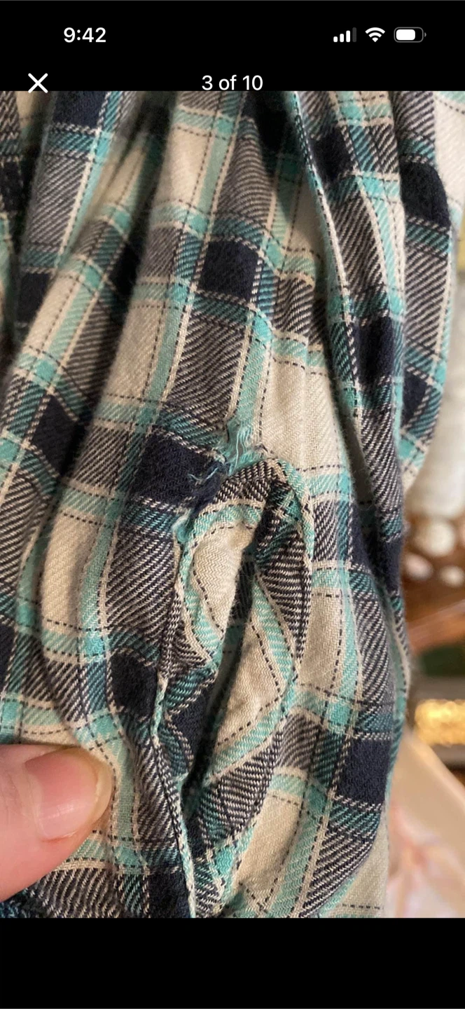 Hollister Blue Plaid Button Up Shirt - photo 4