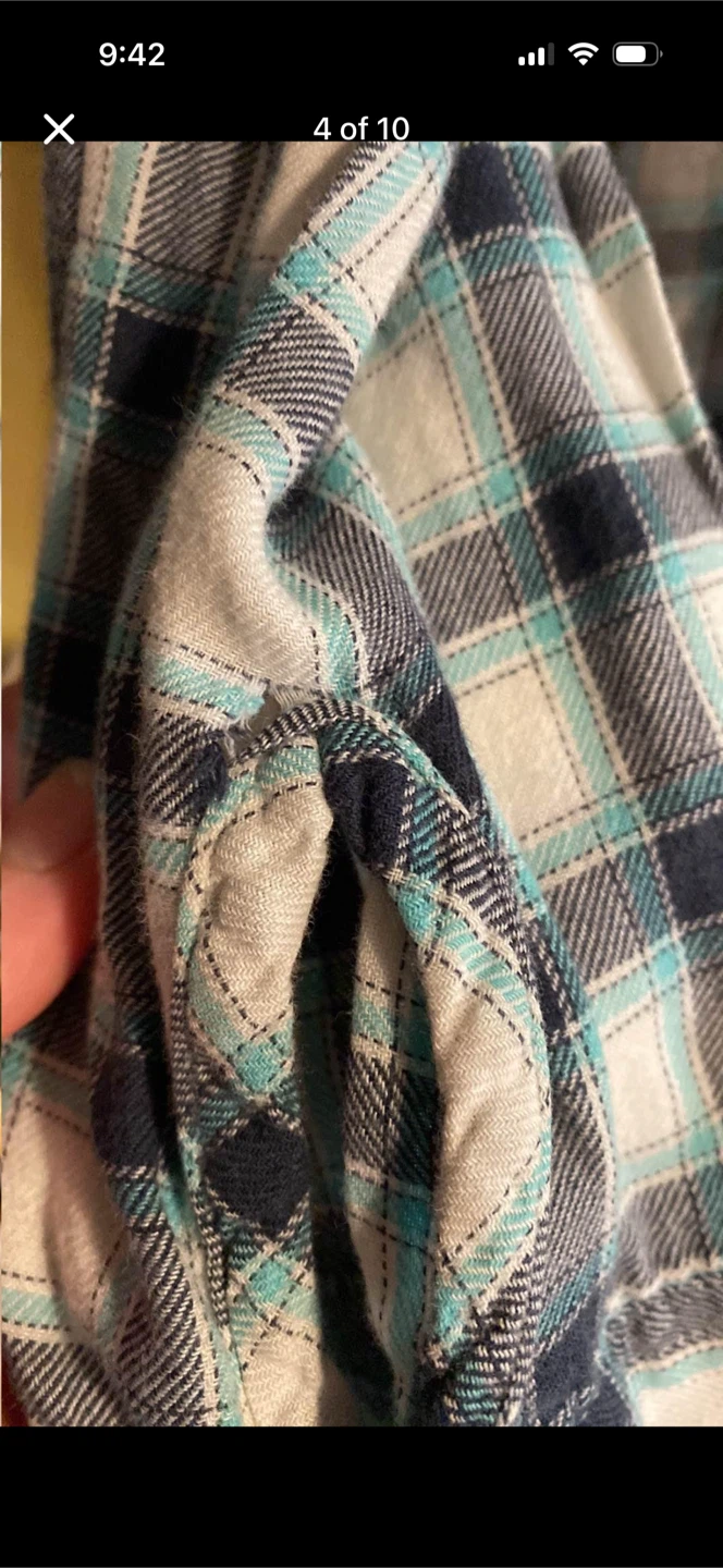 Hollister Blue Plaid Button Up Shirt - photo 5