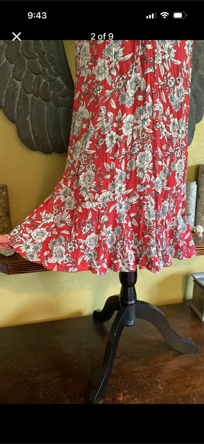American Eagle Outfitters Floral Lace Up Chest And Ruffles Dress - photo 2