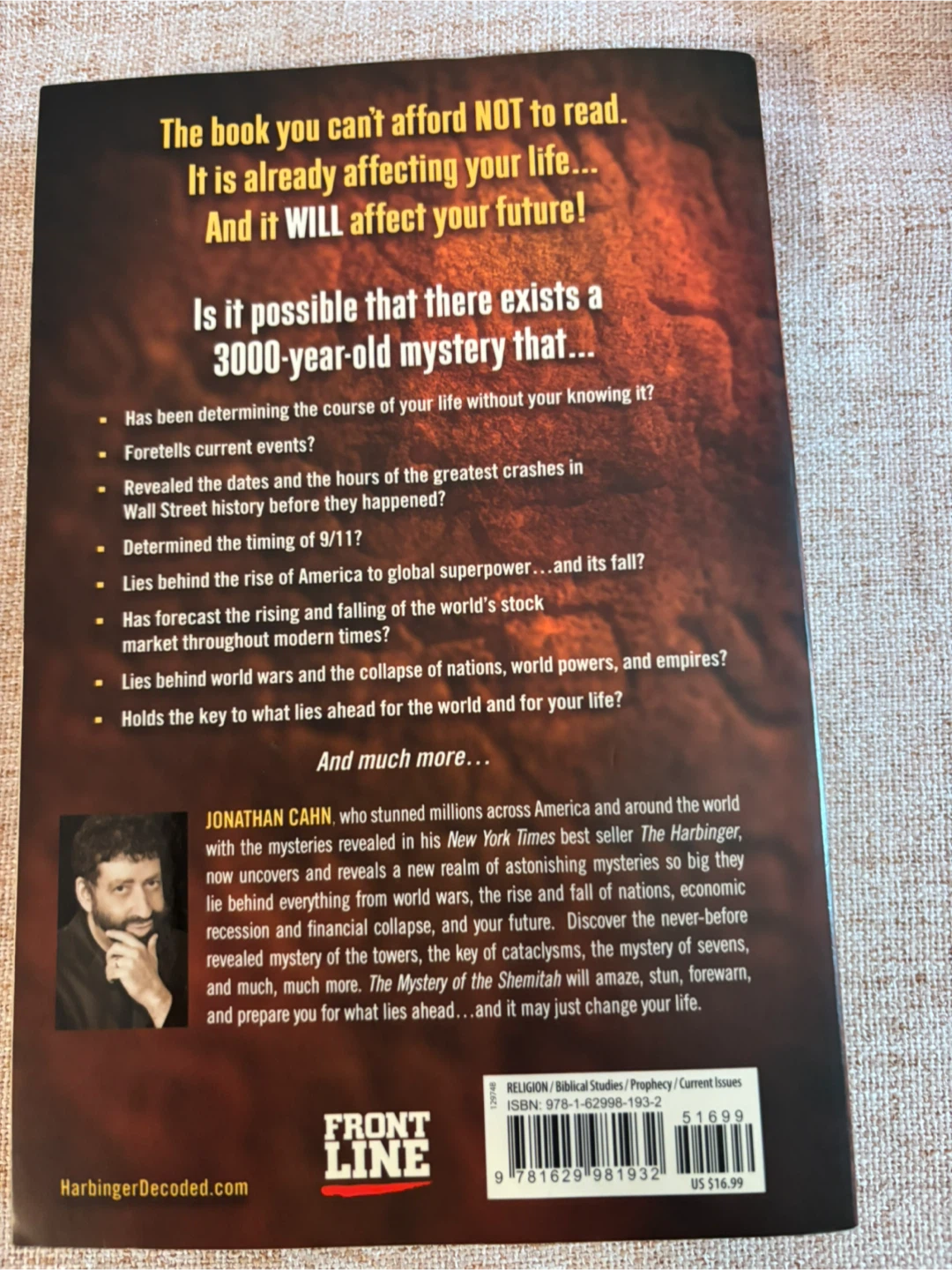 The Mystery of the Shemitah by Jonathan Cahn Book - photo 2
