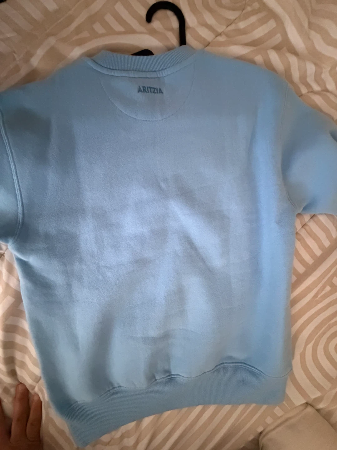 Aritzia Sweatfleece Crewneck Sweater - Baby Blue - photo 3