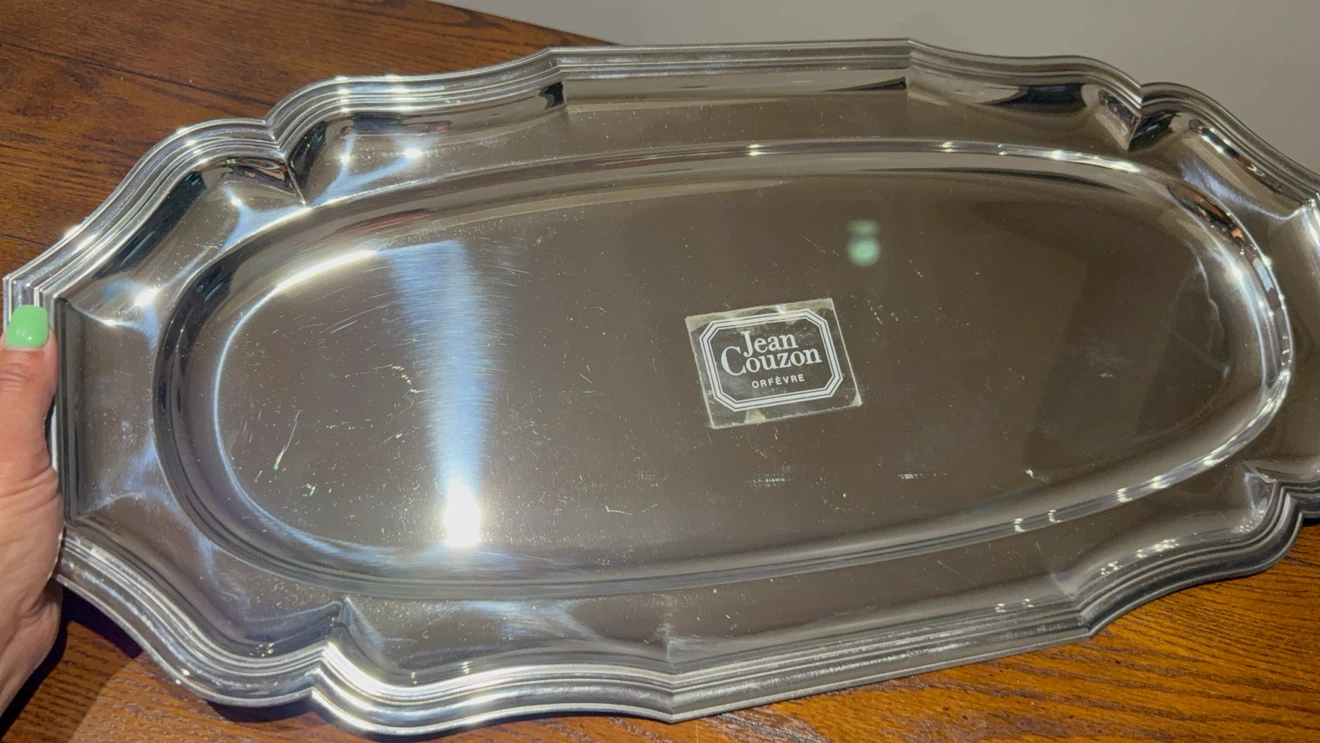Vintage French Stainless Steel Serving Platter - photo 2