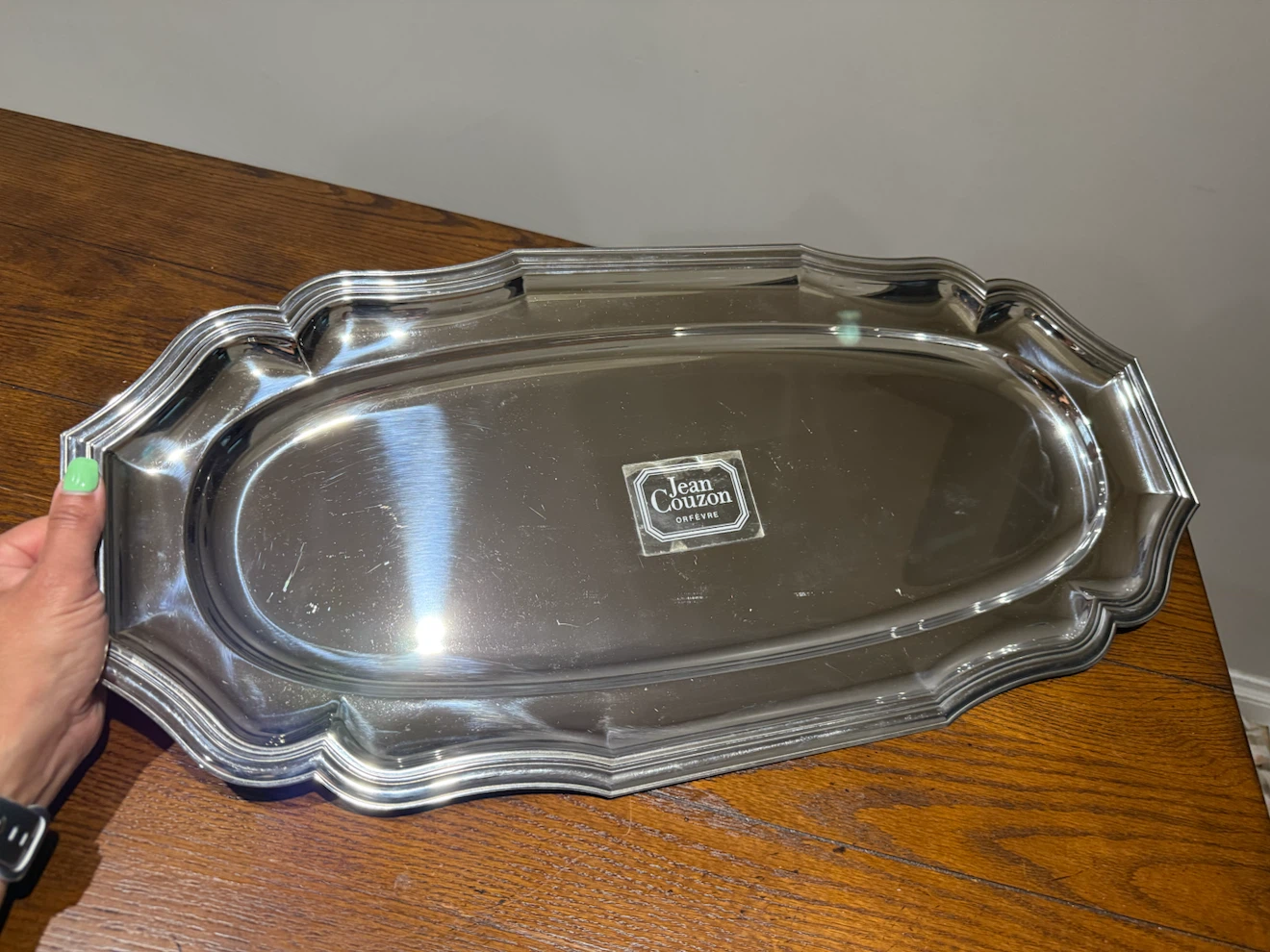 Vintage French Stainless Steel Serving Platter - photo 3