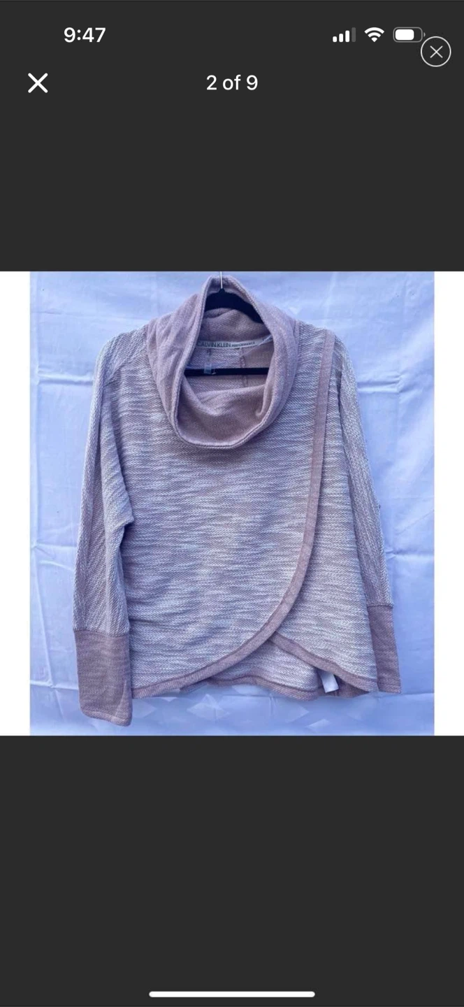 Calvin Klein Performance CowlNeck Tulip-Hem Pink Sweat Shirt New - photo 2