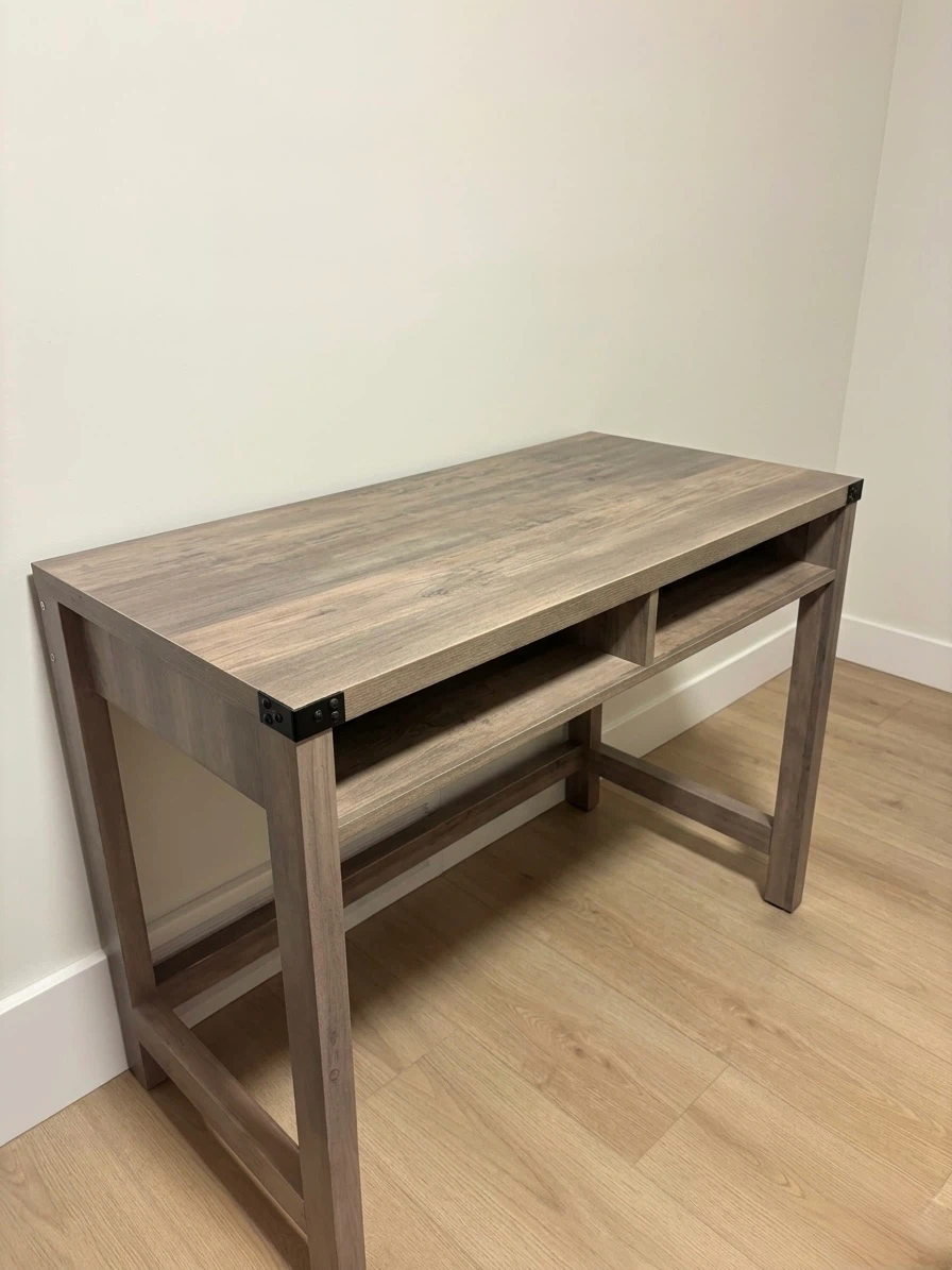 Wooden Desk with Shelves - photo 2