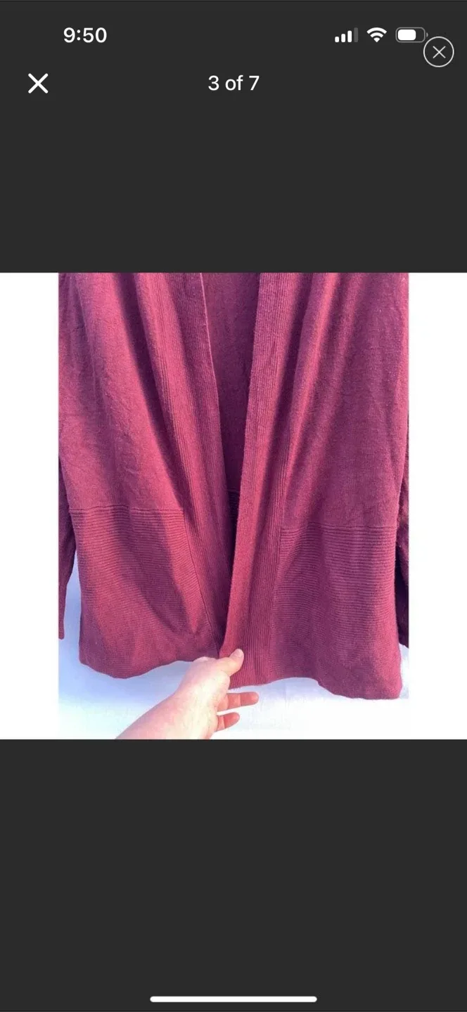 Alfred Sung Maroon Cardigan - photo 4