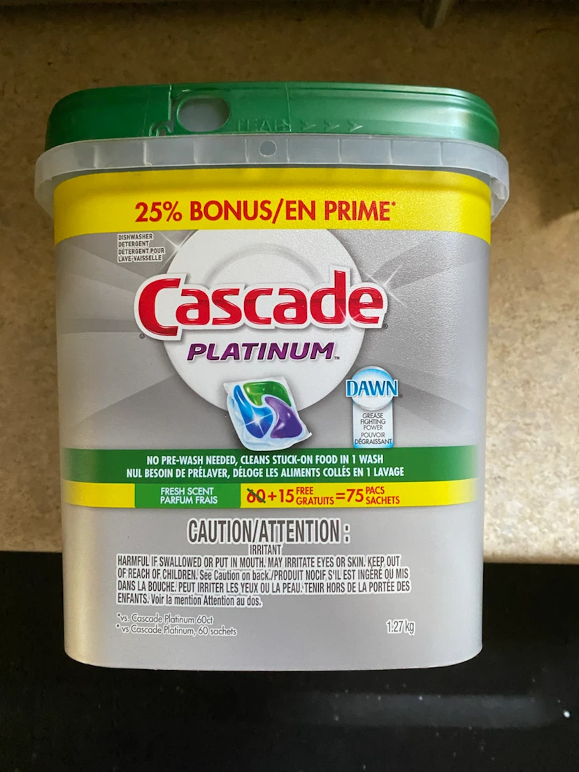 Cascade Platinum Dishwasher Detergent Pods