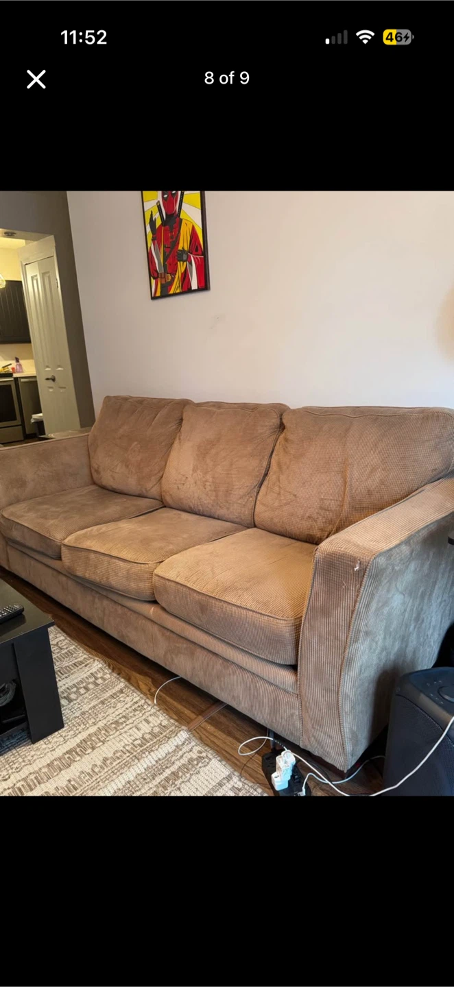 Corduroy Sofa - Brown
