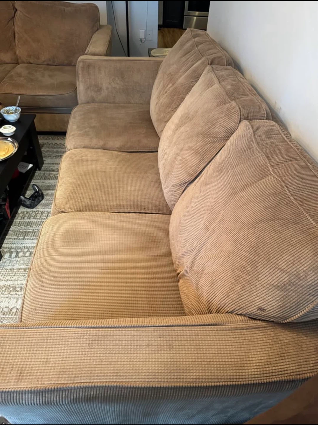 Corduroy Sofa - Brown - photo 3