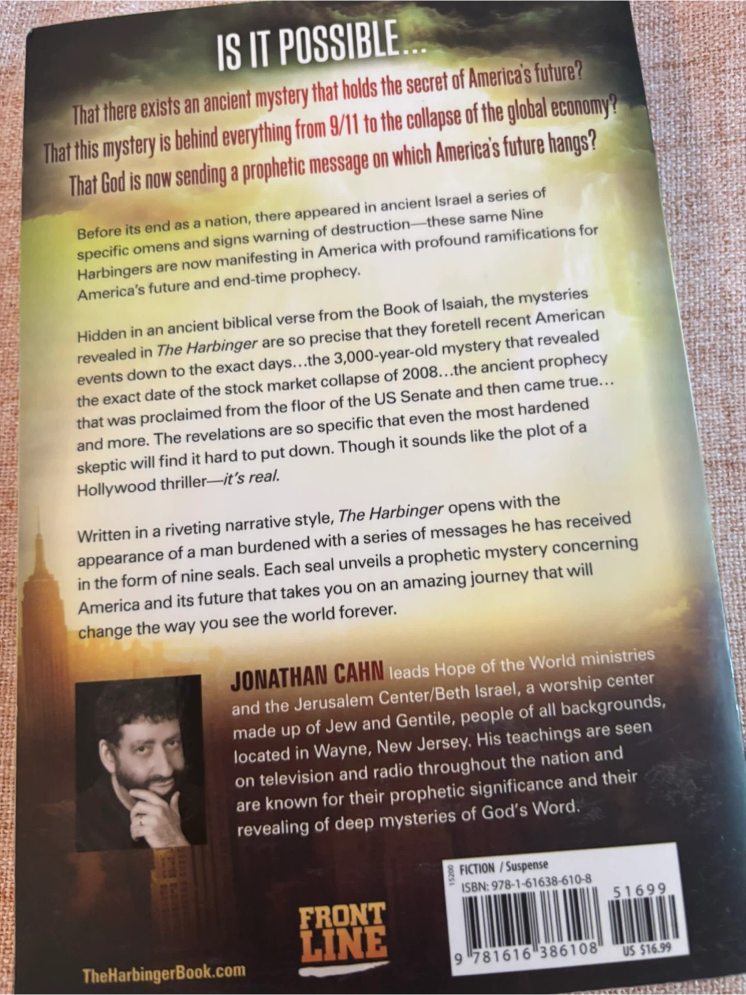 The Harbinger:  by Jonathan Cahn - photo 2