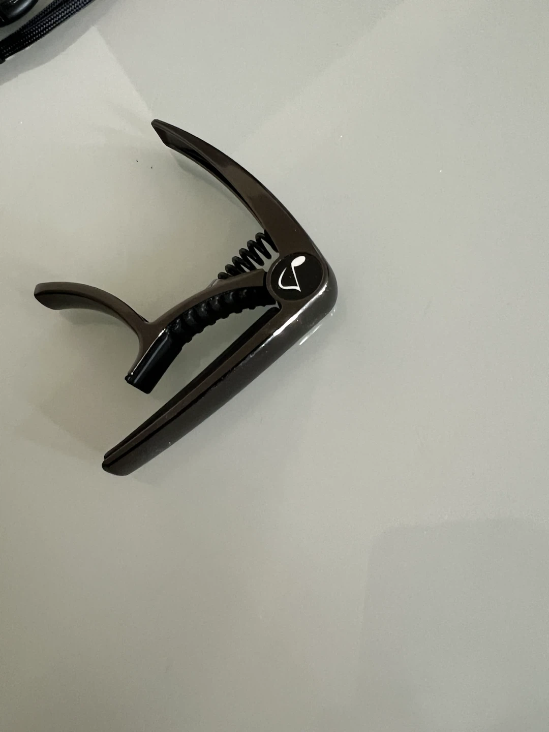Dark Grey Guitar Capo with Musical Note Logo - photo 2