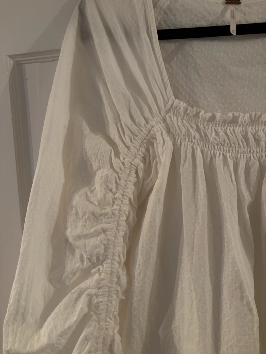 Free People White Square Neck Baydoll dress with pockets - photo 3