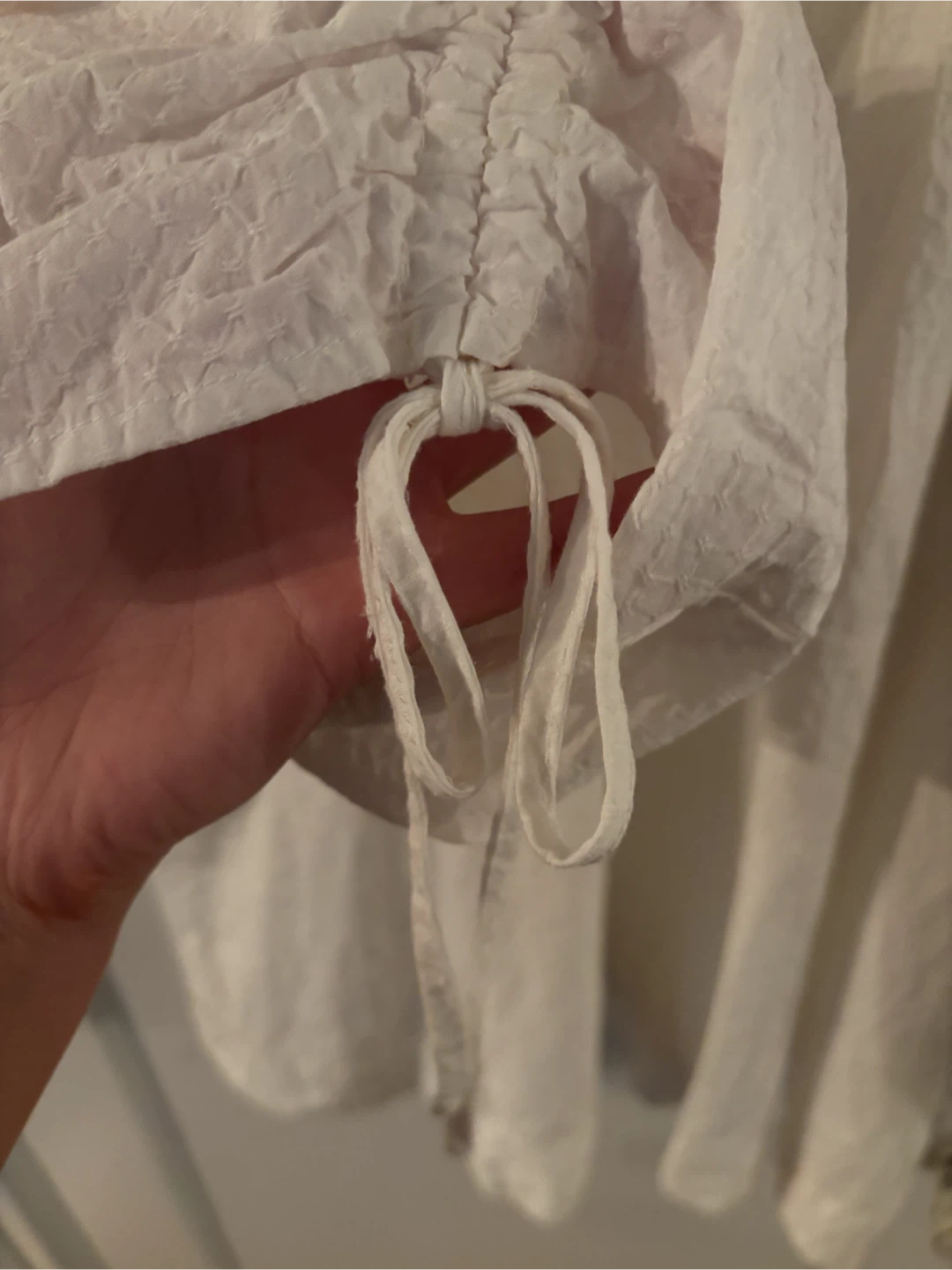 Free People White Square Neck Baydoll dress with pockets - photo 4