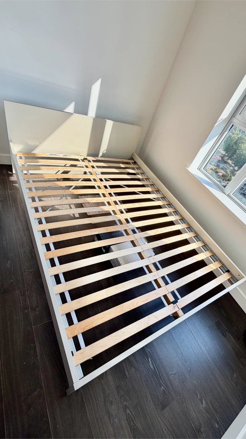 IKEA JÄRSKOG Double Bed Frame – Discontinued Beige/Cream Colour