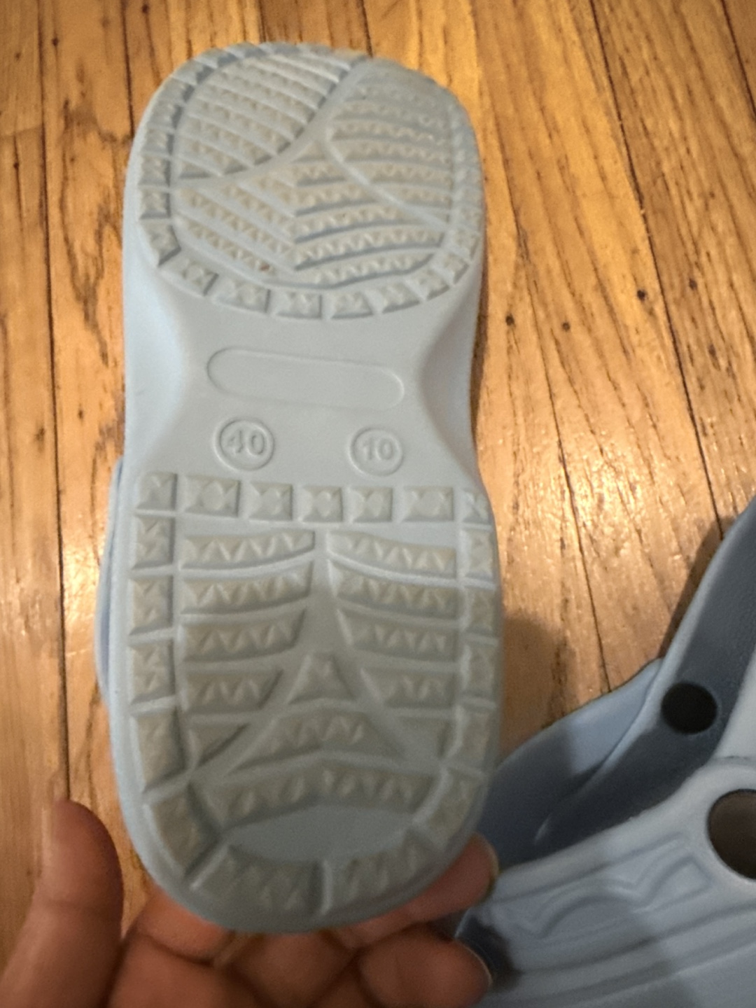 Light Blue Crocs with Starfish Charm - Size 10 (40) - photo 4
