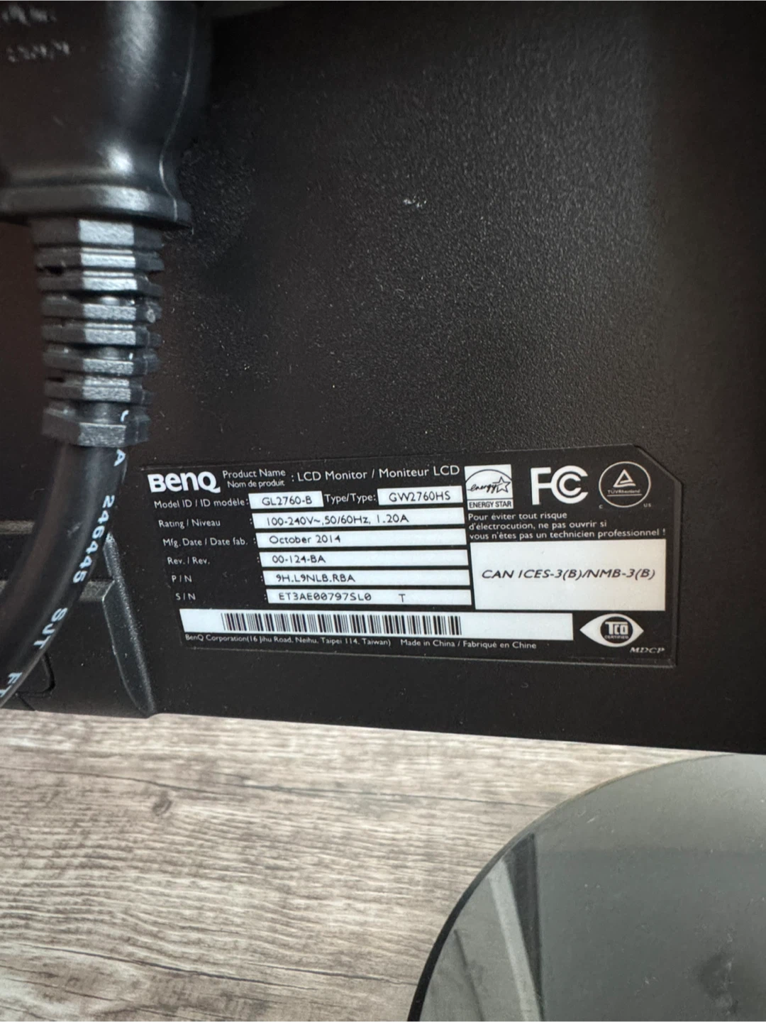 BenQ GW2760HS LCD Monitor - photo 2