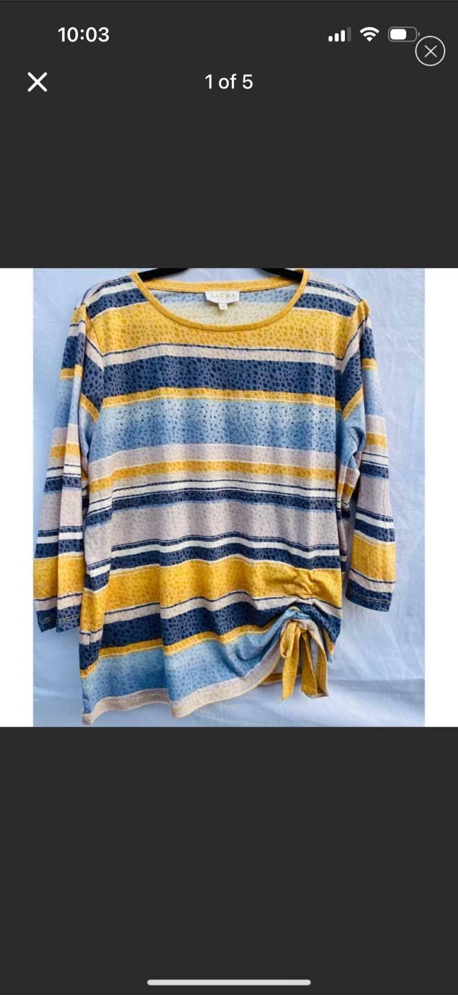 Laura Plus 1XL Asymmetrical Print Shirt Top