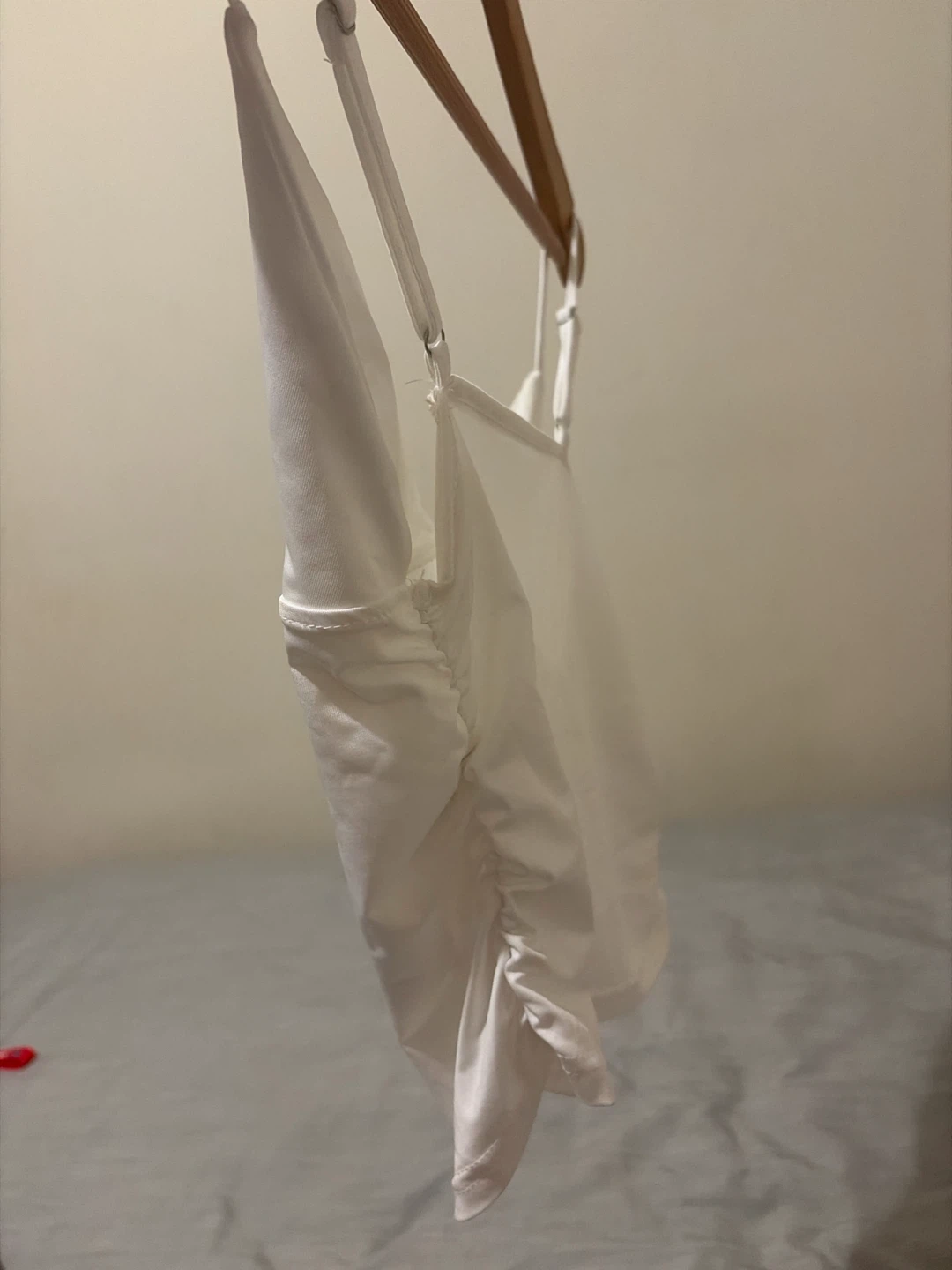 White Ruched Camisole Top - photo 3