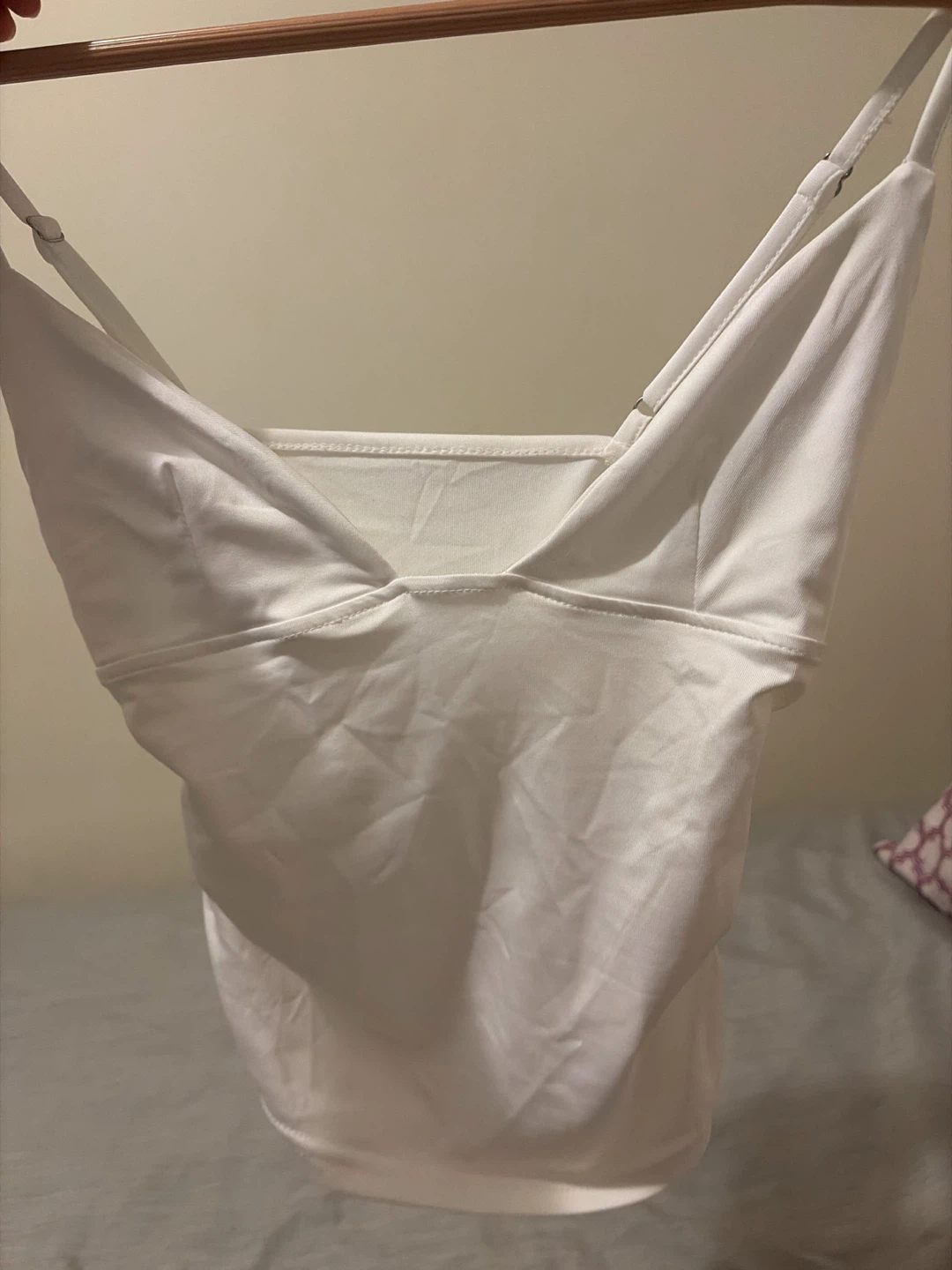 White Ruched Camisole Top - photo 4