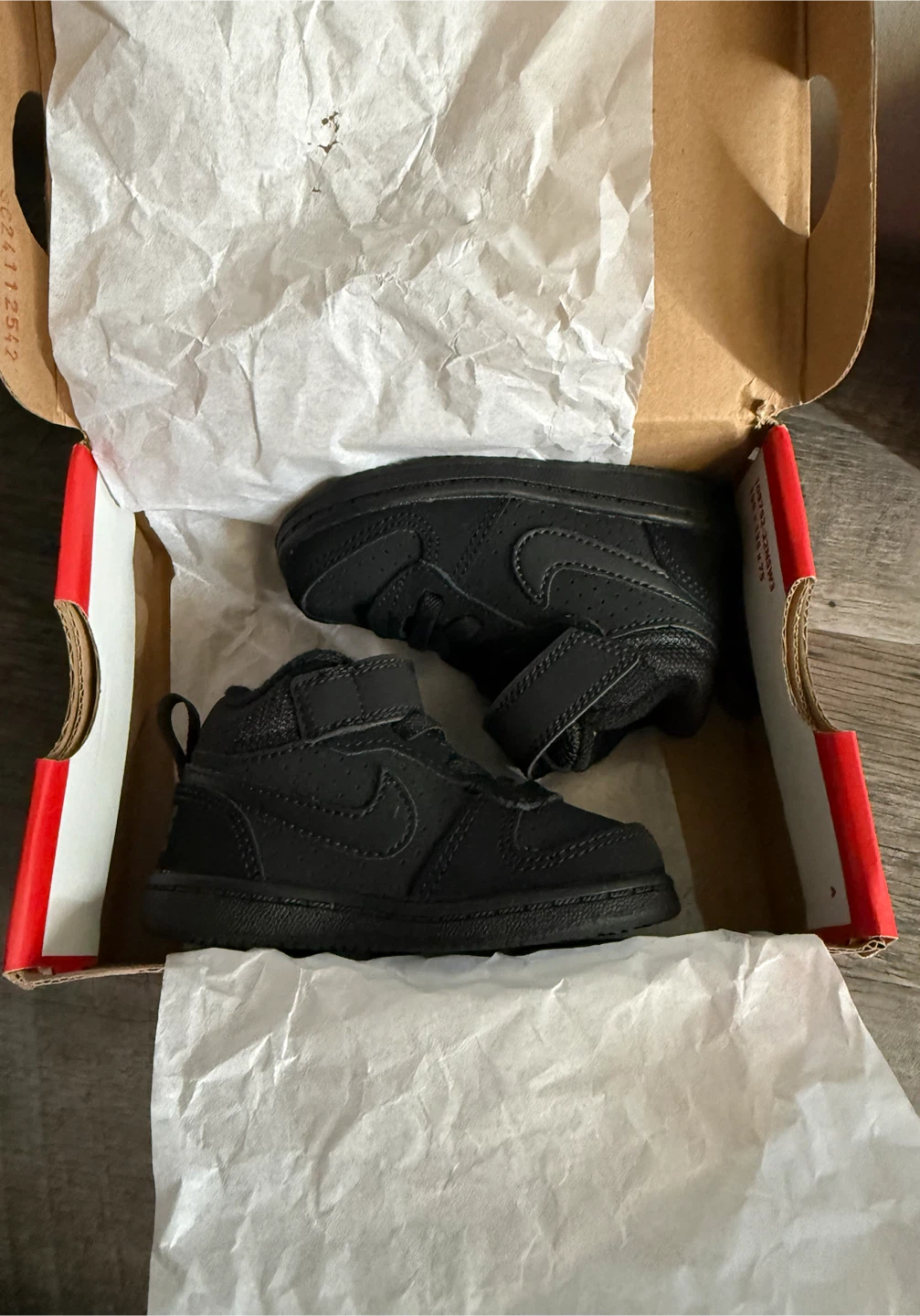 Nike Court Borough Mid (TDV) Toddler Shoes - Black 5c