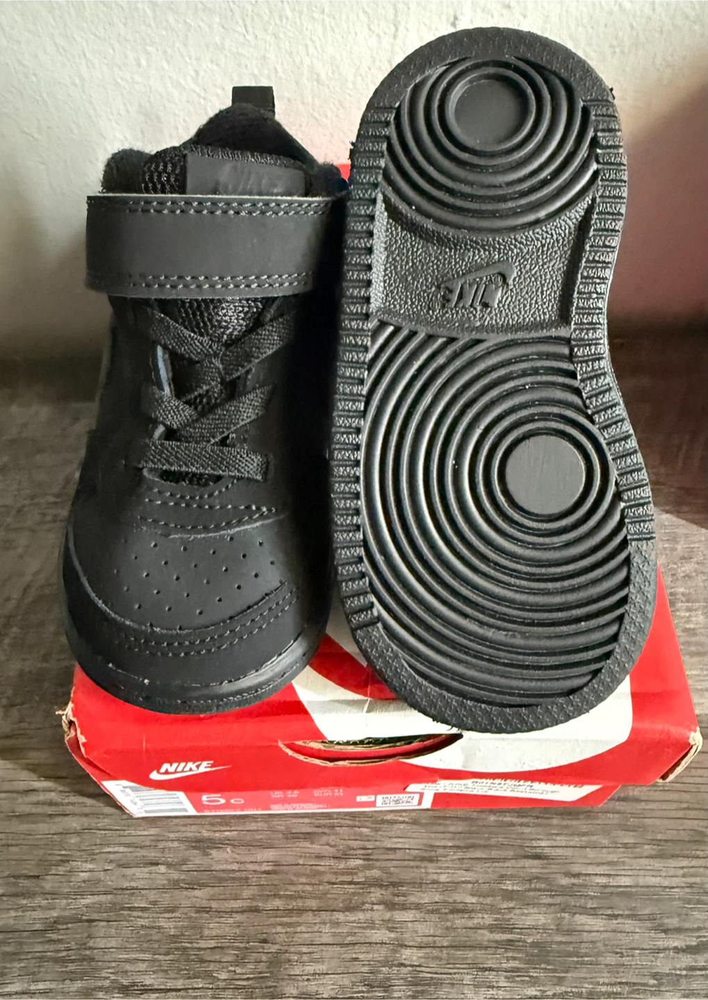Nike Court Borough Mid (TDV) Toddler Shoes - Black 5c - photo 3