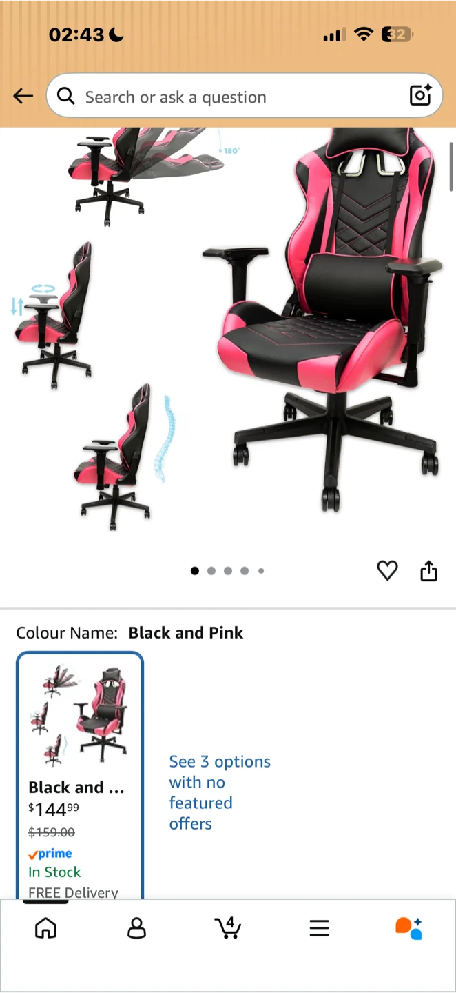 Gaming chair and desk