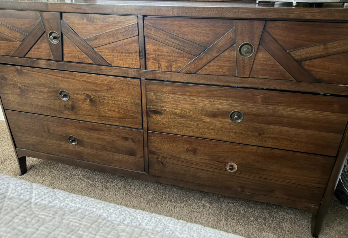 Brown Wooden Dresser set - photo 2