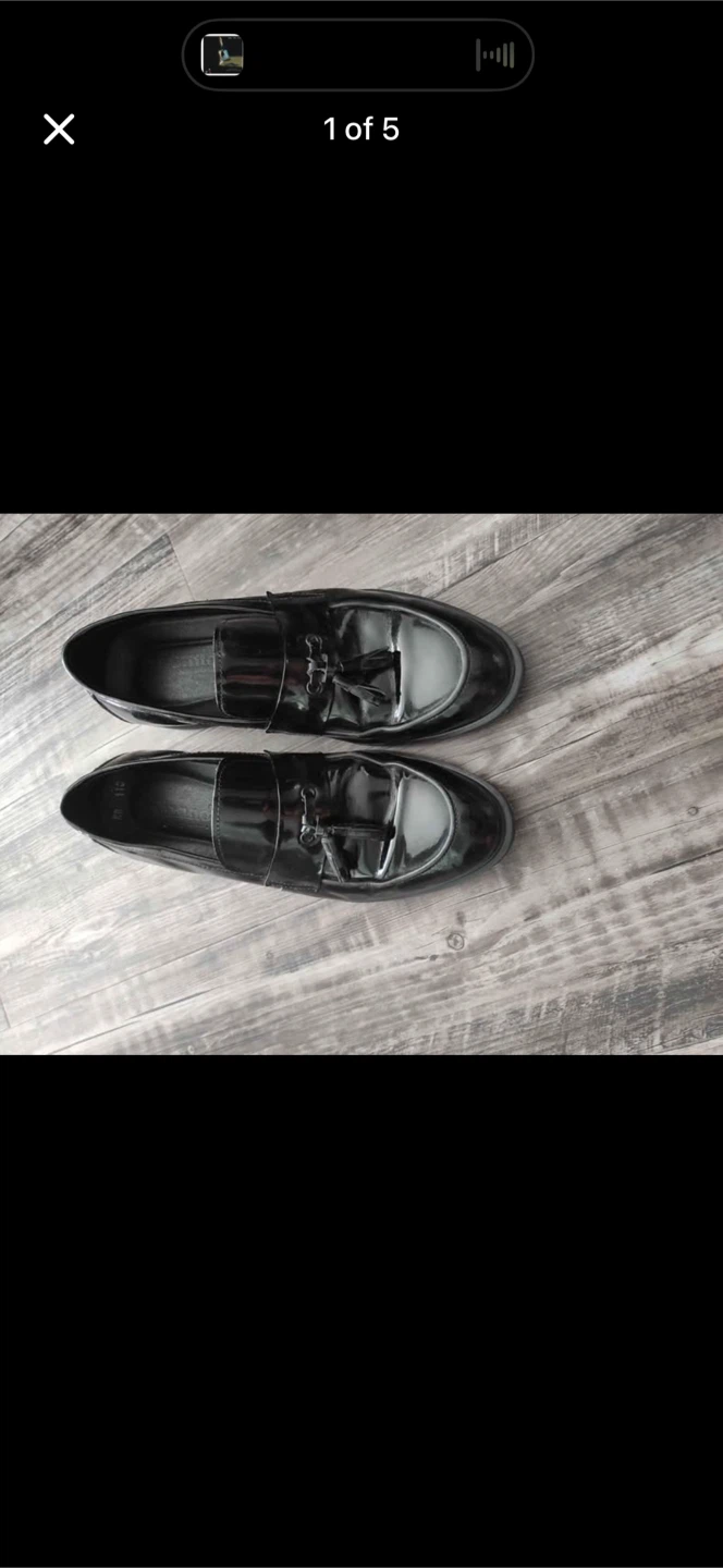 Black Patent Leather Tassel Loafers