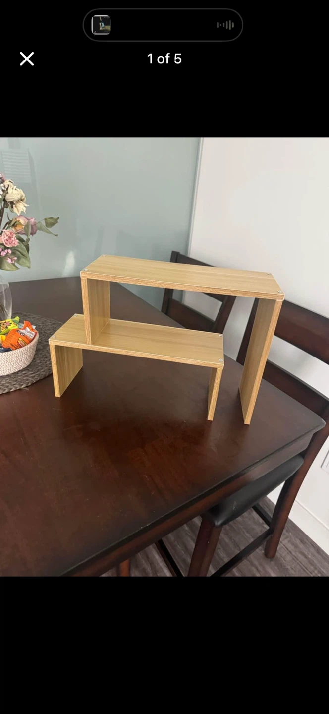 Wooden Tiered Display Shelf