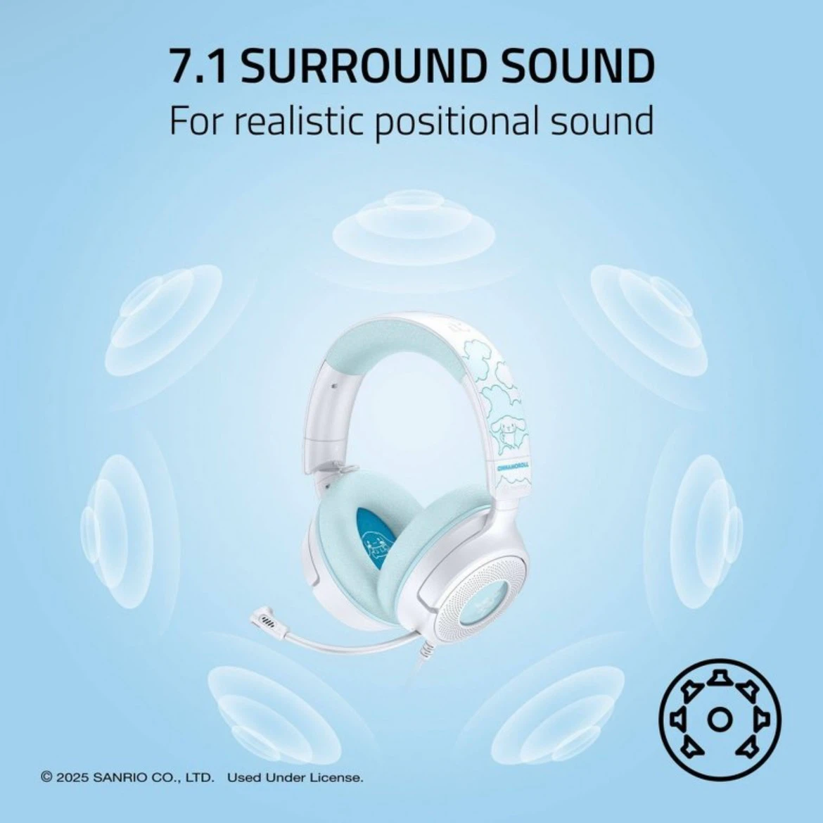 Razer Kraken V4 X SANRIO Cinnamoroll Gaming Headset - photo 4
