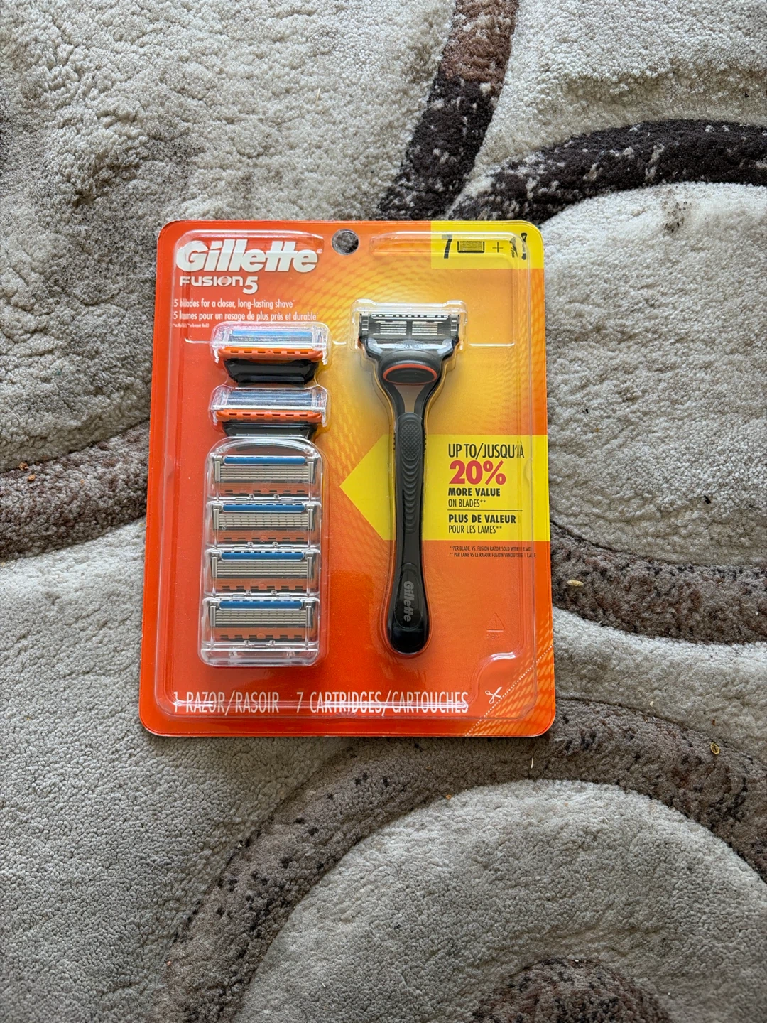Gillette Fusion 5 Razor with 7 Cartridges
