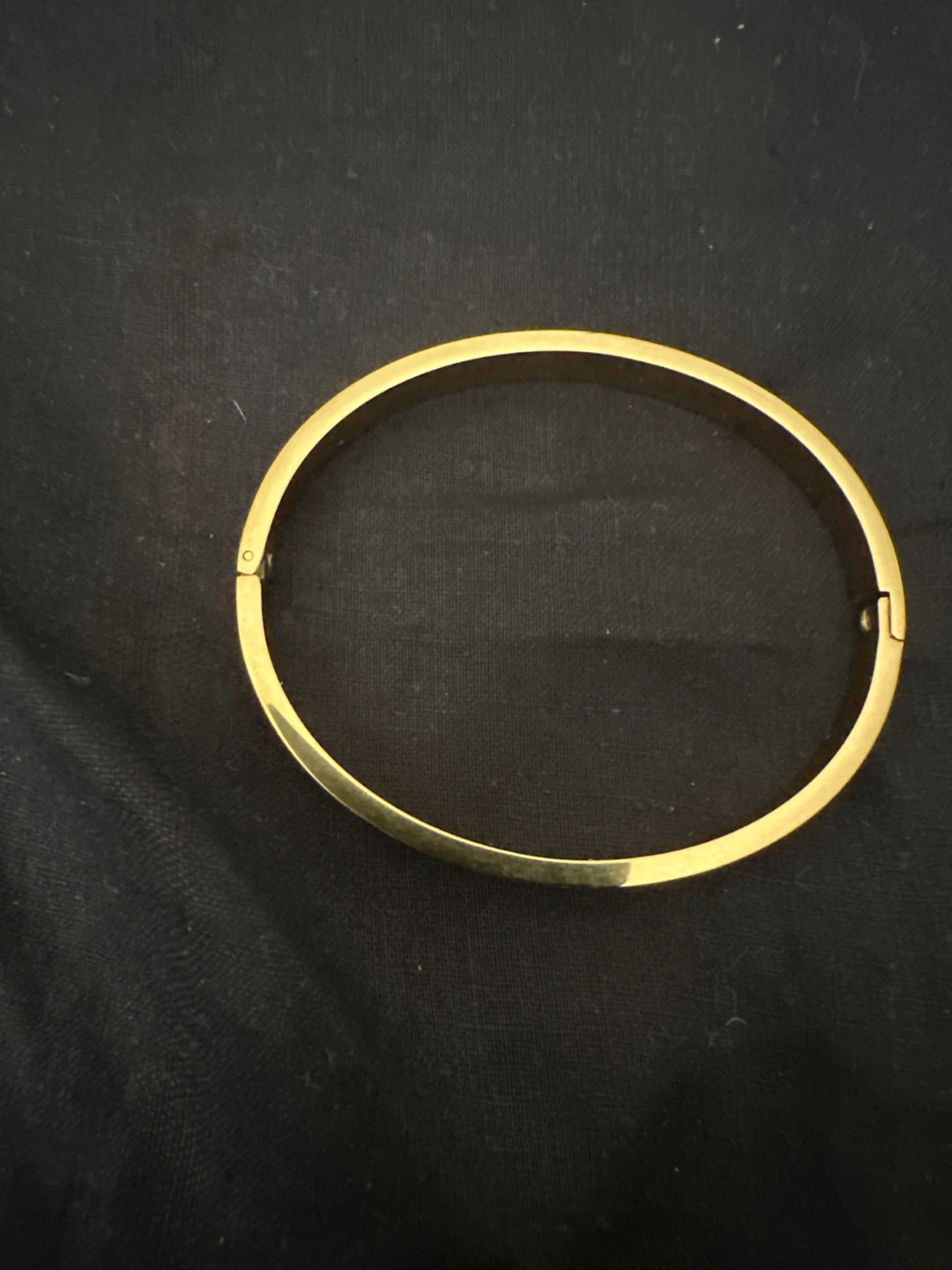 Gold-tone Bangle Bracelet with Engraved Design - photo 2