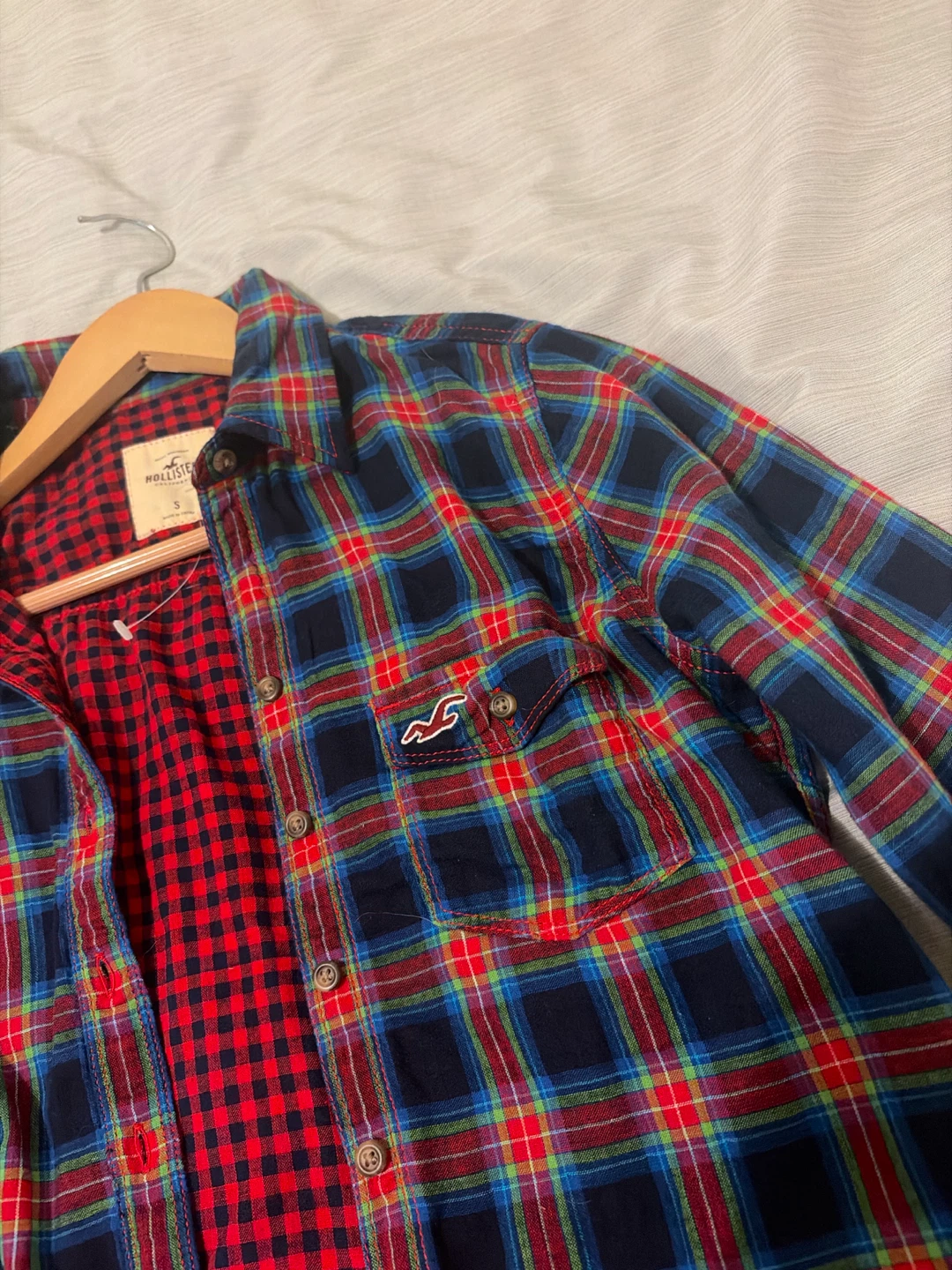 Hollister Plaid Flannel Shirt Size S - photo 3