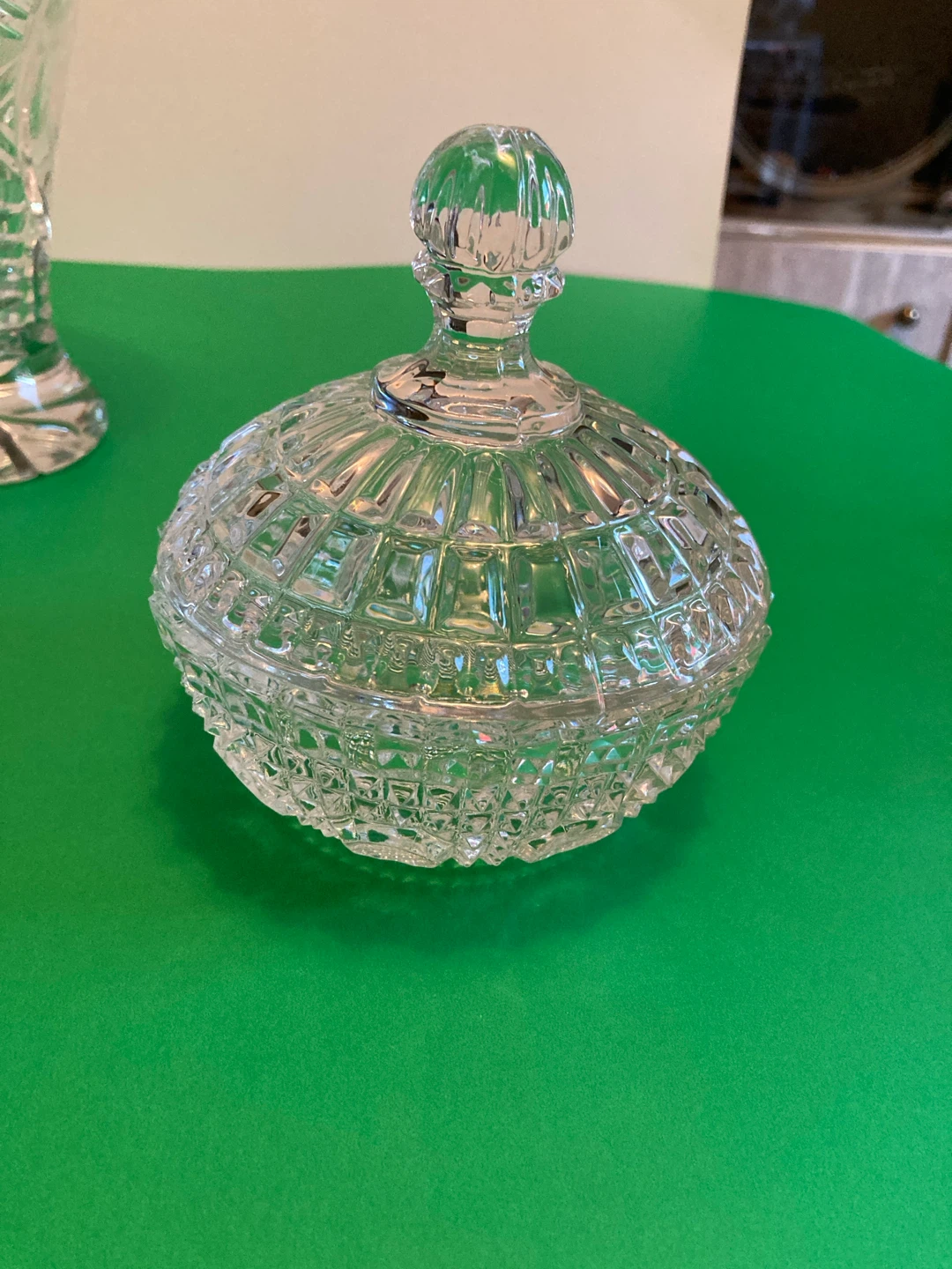 Glass Candy Dish with Lid