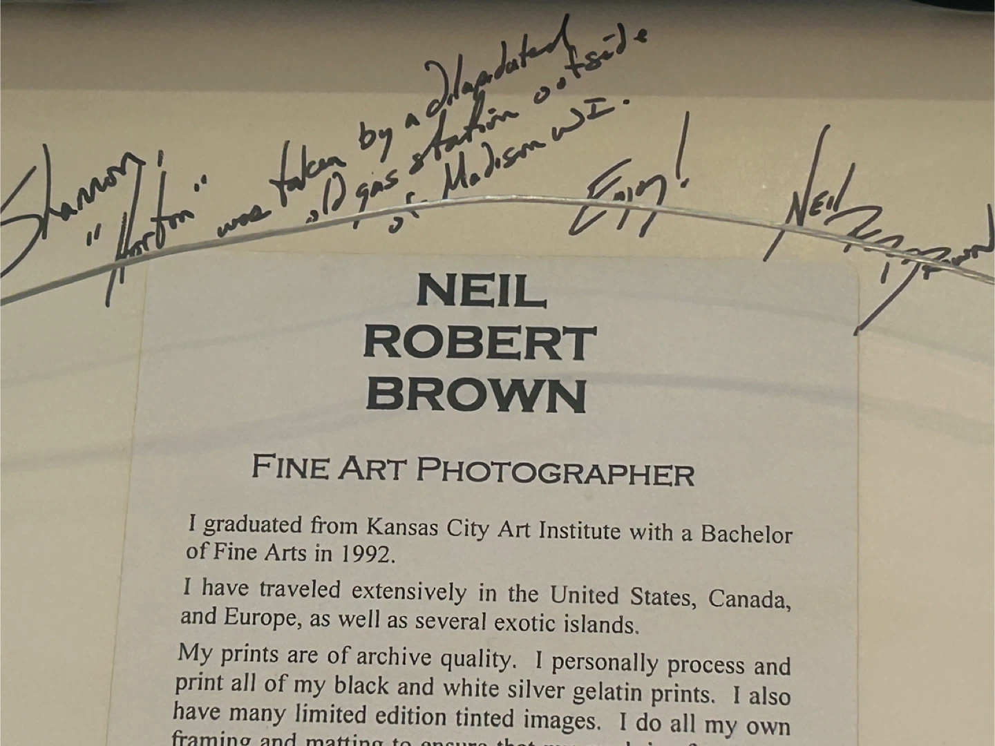 Signed Neil Brown Horton print