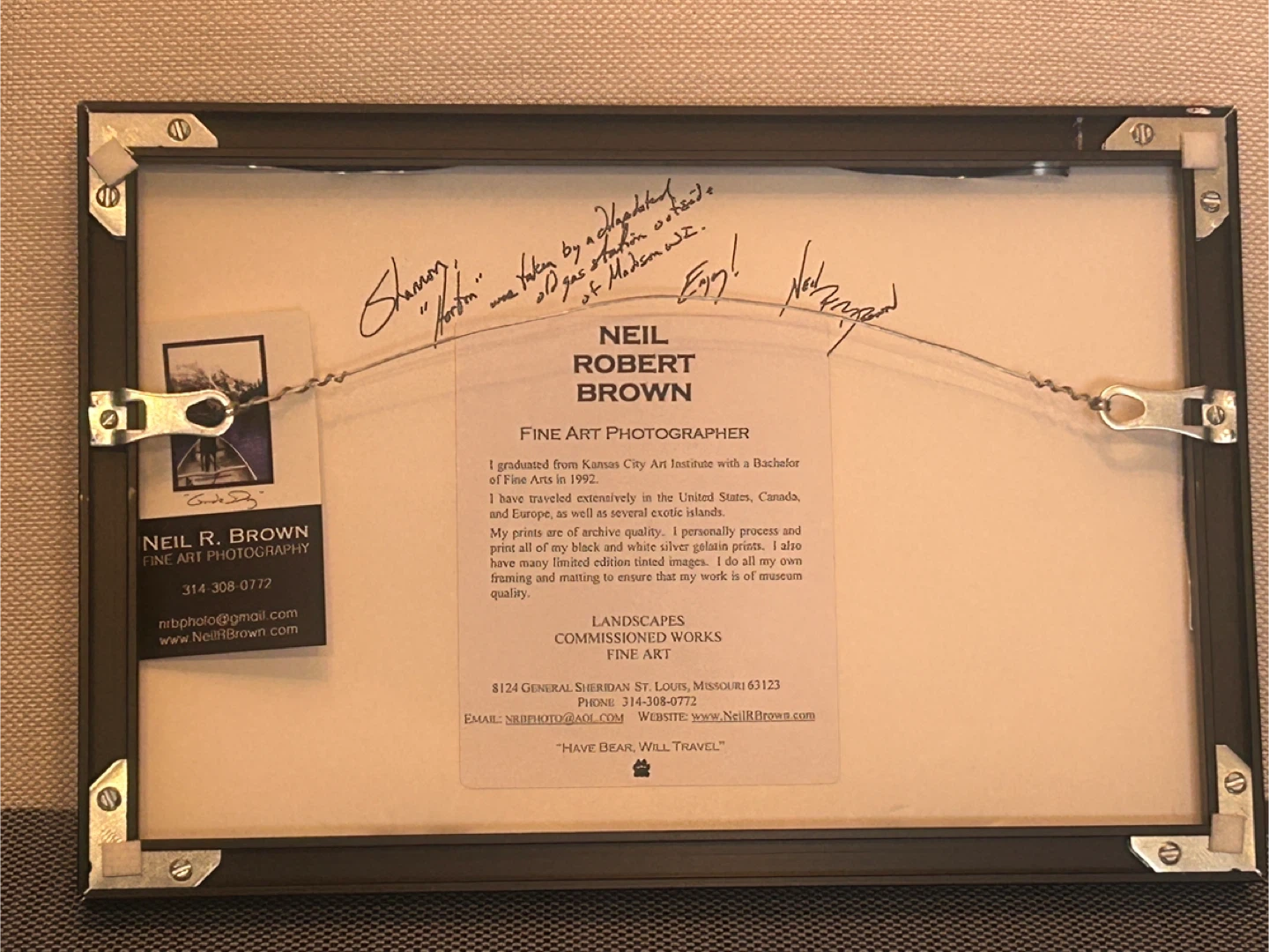 Signed Neil Brown Horton print - photo 2