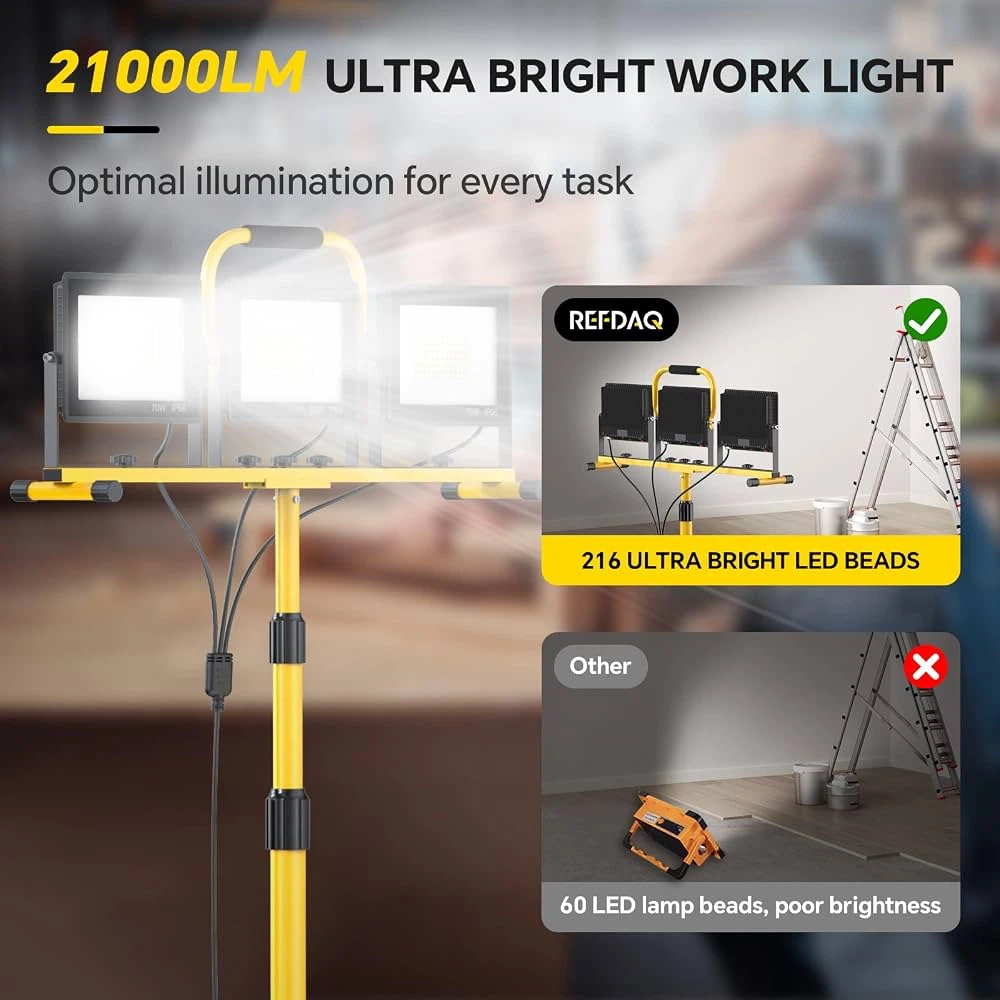 REFDAQ Triple Head LED Work Light 21000LM - photo 2