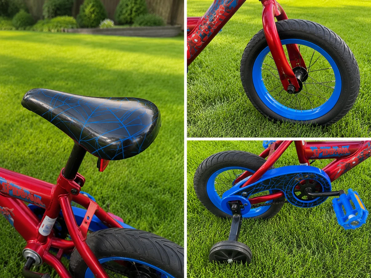 Marvel Spider-Man Kids' Bike 12-in Wheel, Red/Blue - photo 2