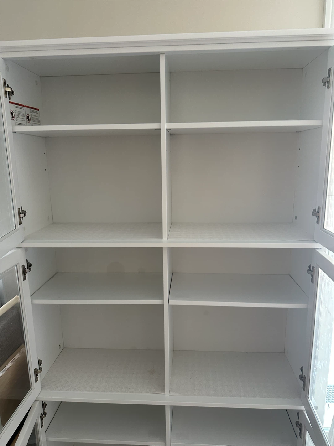 White Display Cabinet with Glass Doors - photo 2