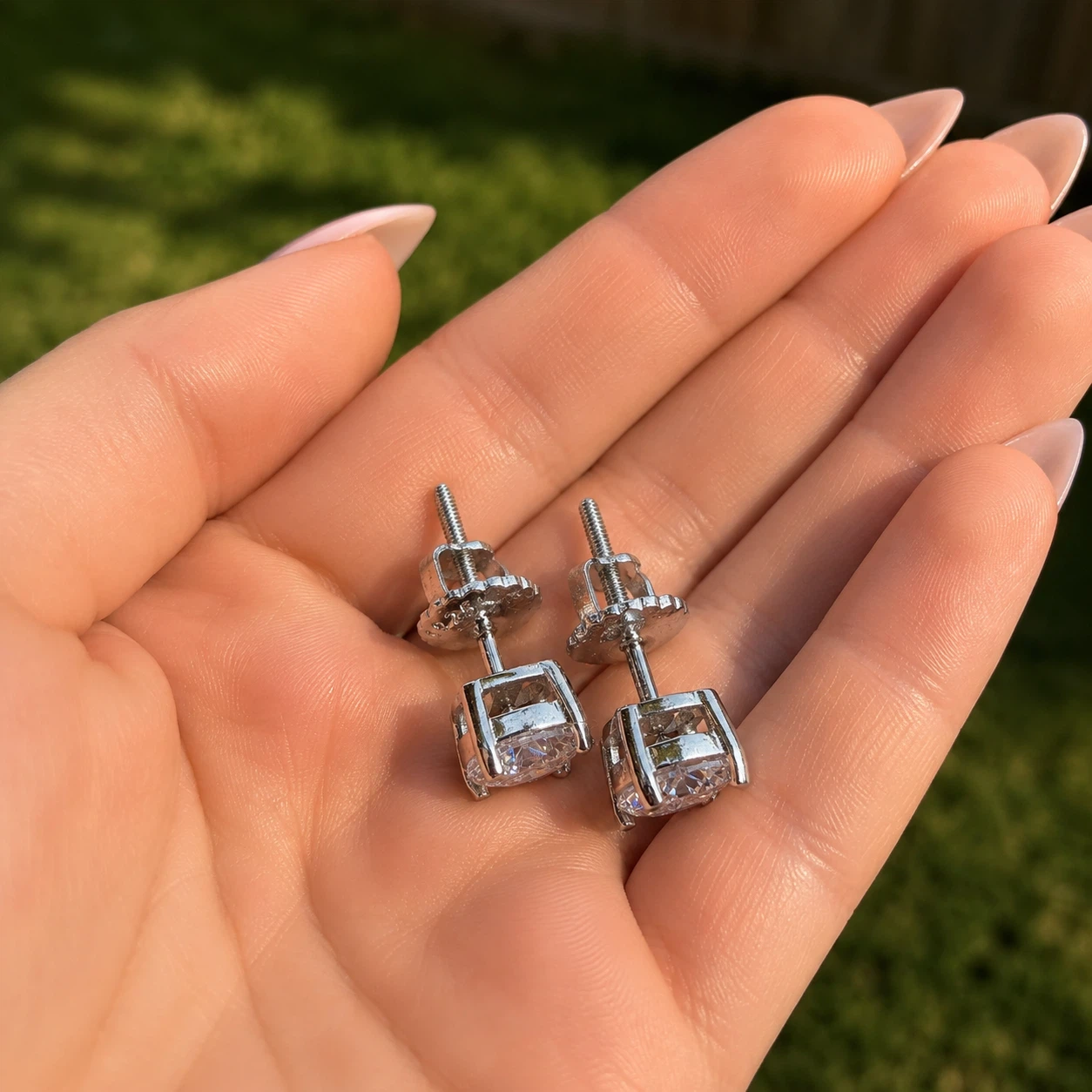 GRA Certified VVS1 6.5mm 1.0 ct Moissanite Earrings - photo 5