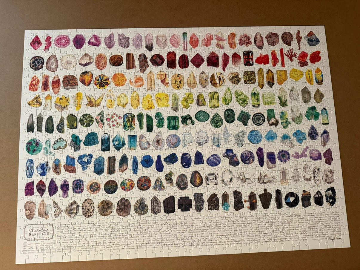 1000 Piece Puzzle -Marvelous Minerals