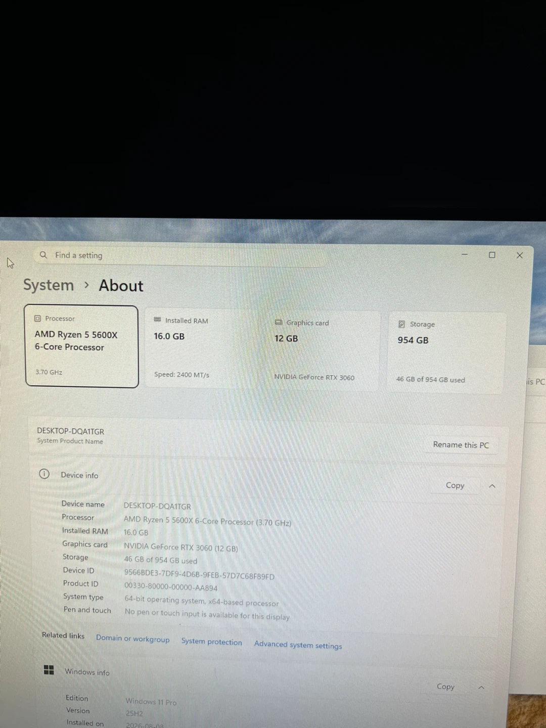 Gaming PC Ryzen 5 5600x RTX3060 SSD1TB - photo 4