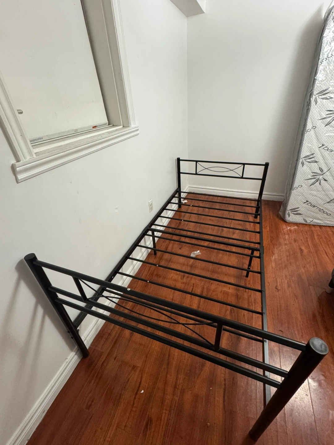 Black Metal Twin Bed Frame - photo 2