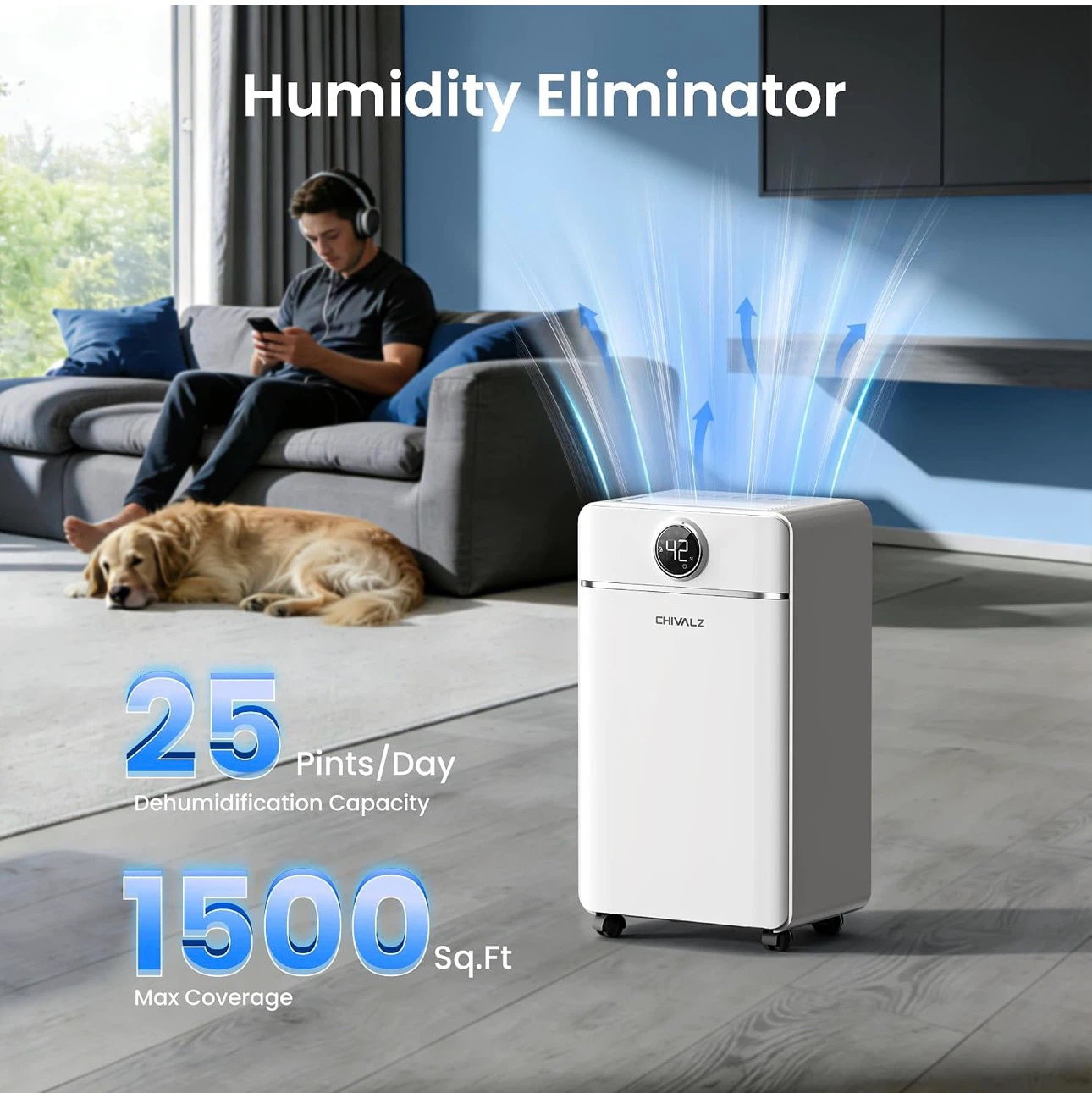 CHIVALZ Large Dehumidifier 25 Pint/Day - photo 3