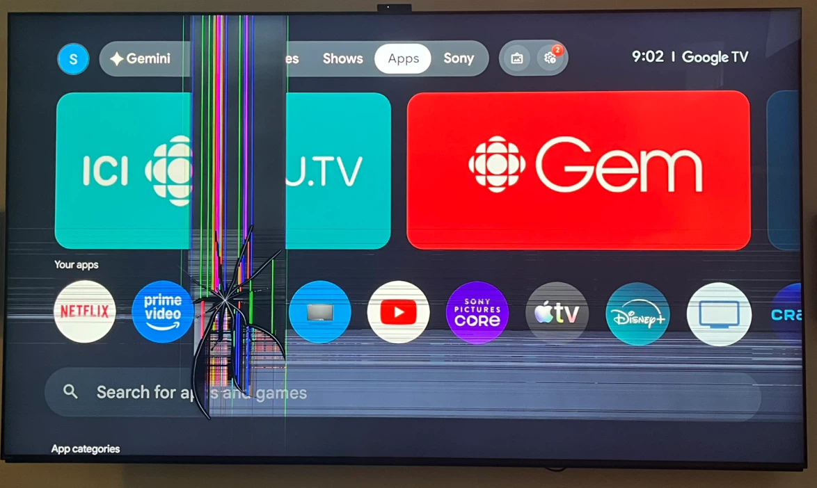 Bravia 9 85inch tv (K85XR90) 6 month old with screen issues. - photo 3