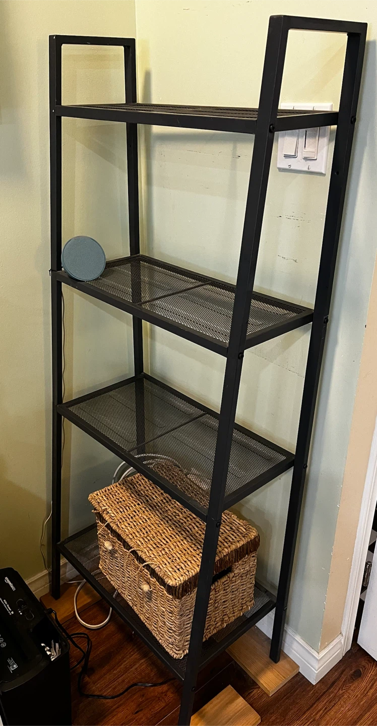 Dark grey Metal Ladder Shelf