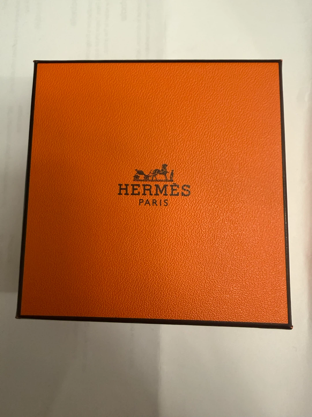 Hermès Paris Gold & Orange Enamel H Bracelet - photo 3