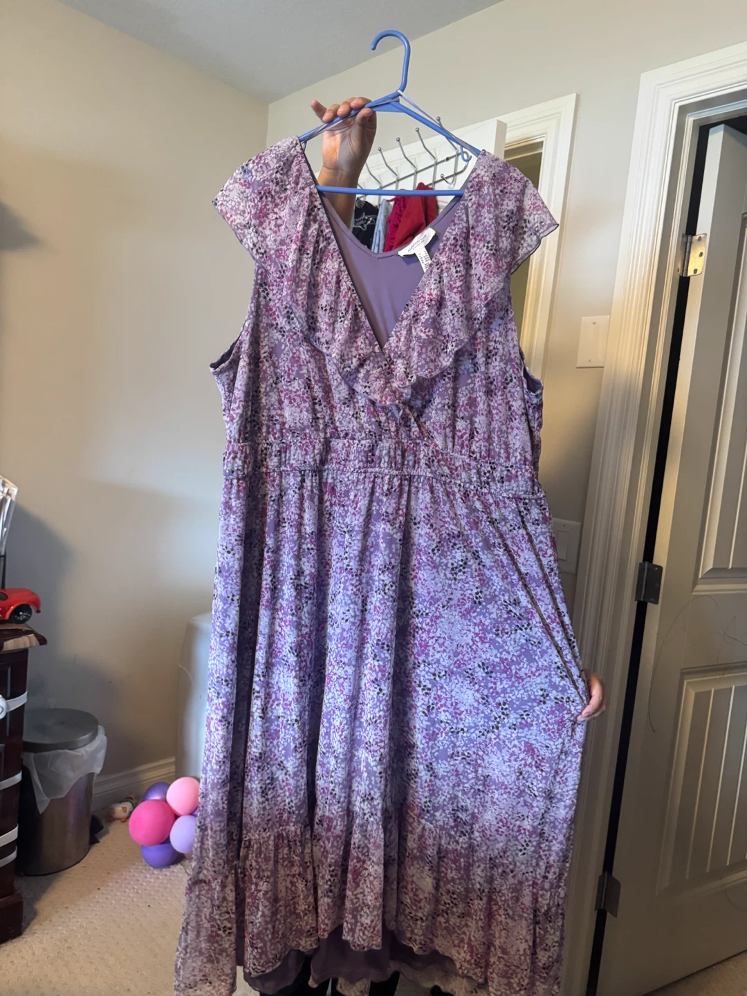 Purple Floral Maxi Dress