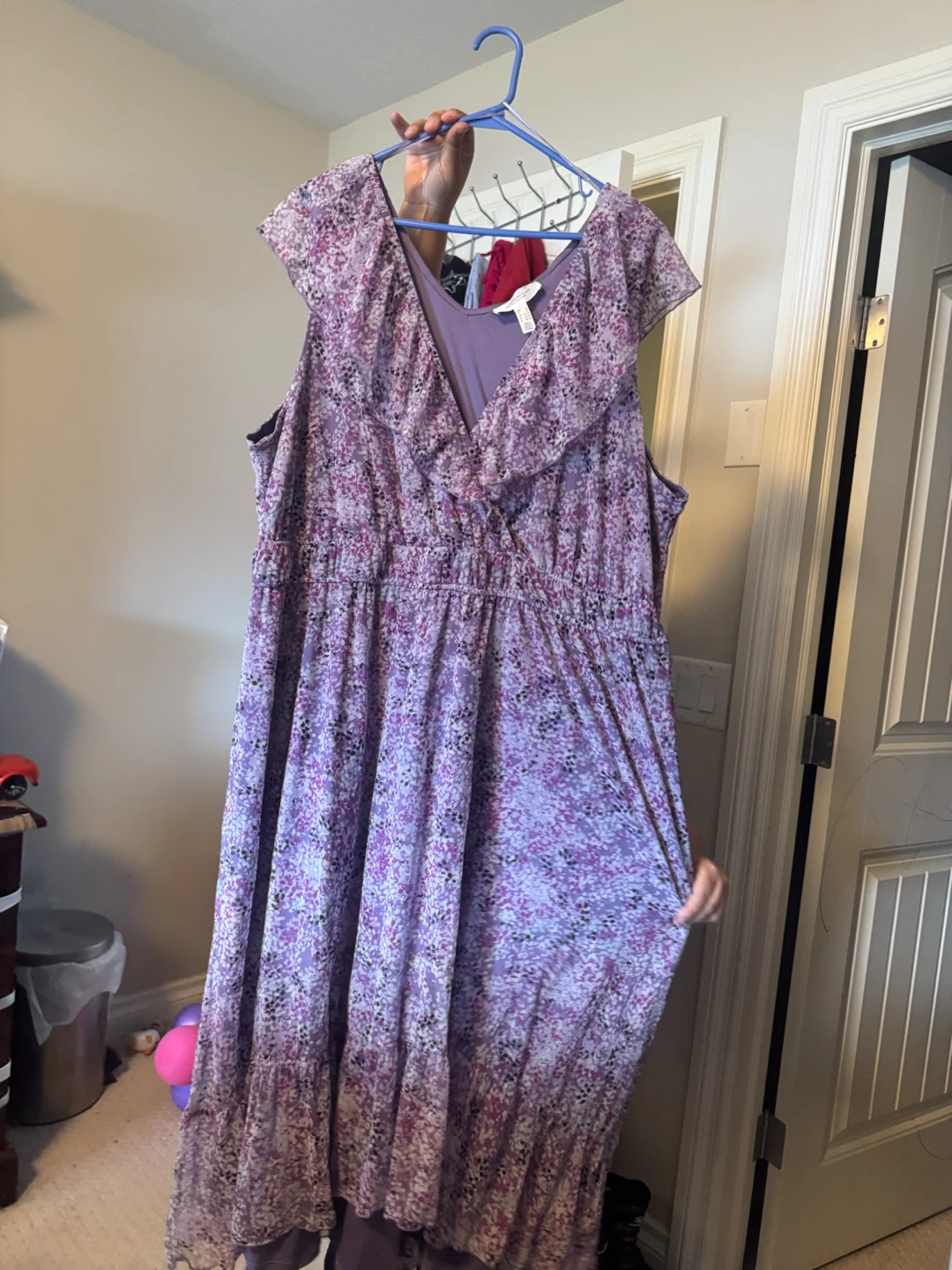 Purple Floral Maxi Dress - photo 2