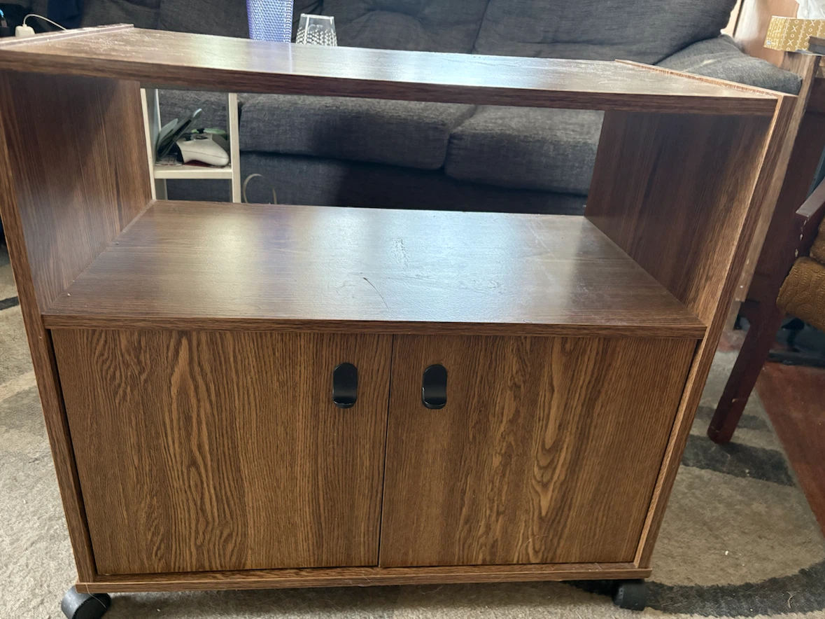 Wood Cabinet with Wheels - photo 3